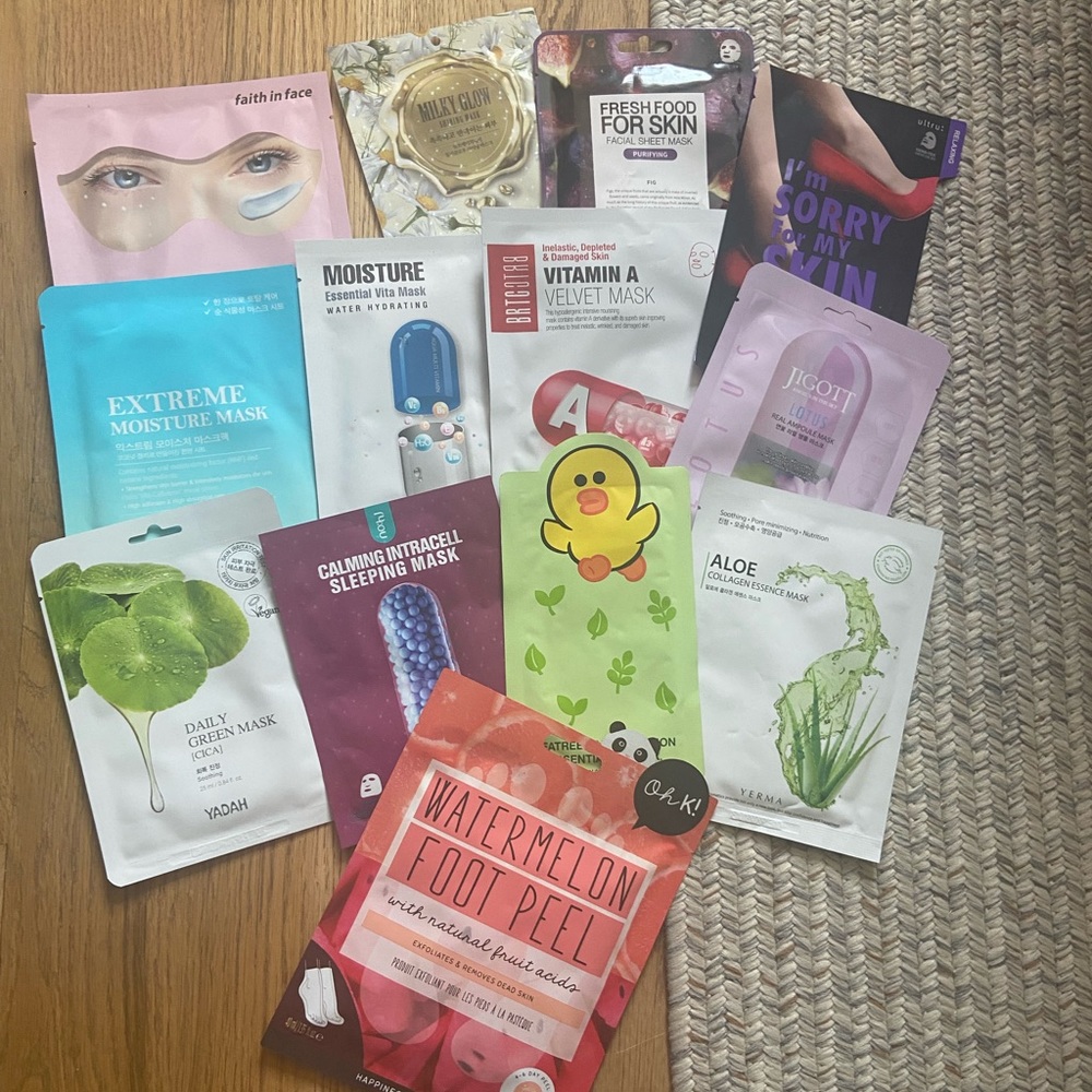 Sheet Mask Assortment (Including Hand/Foot!) - 17 total